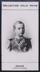 Oscar, Prusya Prensi (1888) (s/b fotoğraf) by European Photographer
