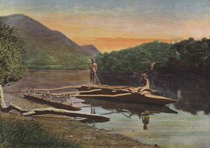 Pirogue De La Riviere De Monio by European Photographer