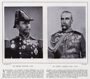 Sir Edward Seymour, Sir Alfred Gaselee (s/b fotoğraf) by European Photographer