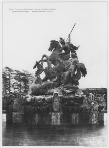 Güney Çeşmesi, Witley Mahkemesi, Dudley Kontu Koltuğu (s/b fotoğraf) by European Photographer