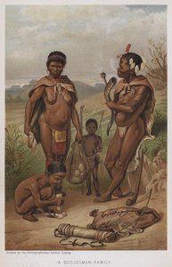 Bir Bosjesman Ailesi (chromolitho) by European School