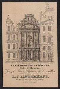 La Maison Des Brasseurs, Hotel Restaurant, Brüksel, L J Lintermans