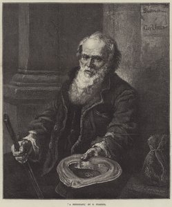 Bir Mendicant (gravür) by European School