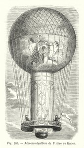 Pilatre de Rozier tarafından Aero-montgolfiere (gravür) by European School