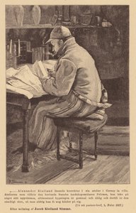 Alexander Kielland, Norveçli yazar (gravür) by European School
