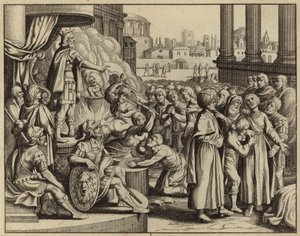 Antiochus ve yedi oğlu olan kadının şehitliği (gravür) by European School