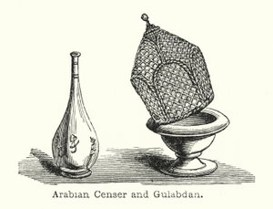 Arap Buhurdan ve Gulabdan (gravür) by European School