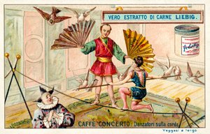 Kafe-konçerto: ip dansçıları (chromolitho) by European School