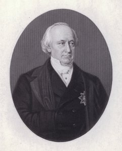 Christian Karl Josias von Bunsen, Alman diplomat ve bilim adamı (gravür) by European School