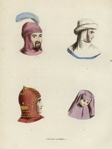Erkek Saç Modelleri (renkli gravür) by European School