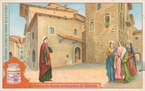 Dante, Liebig kartı, 20. yüzyıl başı (kromo) by European School