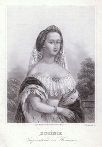 İmparatoriçe Eugenie, Fransa'nın Napolyon I'in eşi (gravür) by European School
