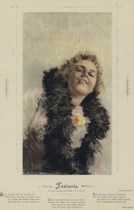 Fantasia (renkli gravür) by European School