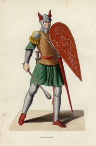 Fantassin Arme (renkli gravür) by European School