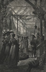 Bir Serada Parti, 15. Yüzyıldan Bir Gravürden Sonra (gravür) by European School