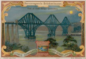 Firth of Forth, İskoçya üzerinde Forth Köprüsü by European School