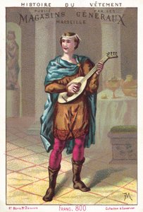 Frank, c 800 AD (renkli taş) by European School