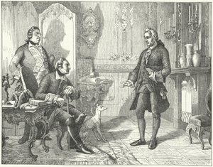 Şair Christian Furchtegott Gellert ile Prusya Büyük Frederick by European School