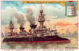 Fransız zırhlı kruvazör Dupuy de Lome (chromolitho) by European School