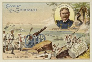 General William Shafter ve Amerikan birlikleri Daiquiri, Küba, İspanya-Amerika Savaşı, 23 Mayıs 1898 by European School