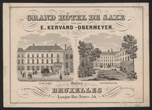 Grand Hotel De Saxe, E Kervand-Obermeyer, Brüksel by European School