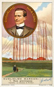Guglielmo Marconi, İtalyan mucit ve radyo öncüsü ve Poldhu, Cornwall