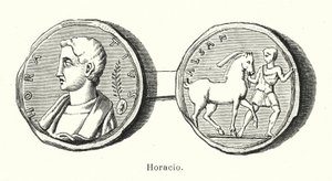 Horace, Romalı şair (lito) by European School