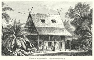 Bir Hova şefinin evi (gravür) by European School