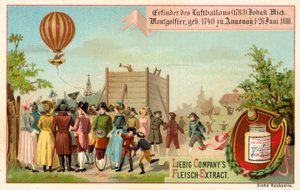 Sıcak hava balonunun Montgolfier Brothers, Fransa tarafından icadı by European School