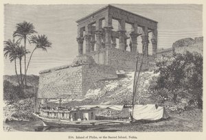 Philae Adası veya Kutsal Ada, Nubia (gravür) by European School