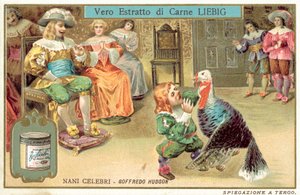 Jeffrey Hudson, İngiliz saray cücesi ve soytarı Kral I. Charles ve Kraliçe Henrietta Maria