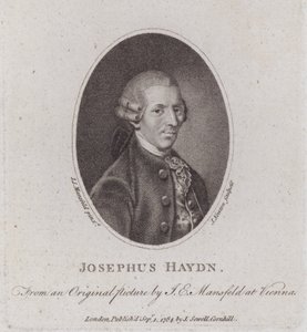 Joseph Haydn, Avusturyalı besteci (gravür) by European School