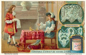 Fransa Kralı Louis XIV ve Jean-Baptiste Colbert (chromolitho) by European School