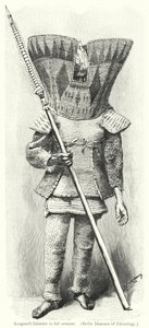 Tam zırhlı Kingsmill Islander (gravür) by European School