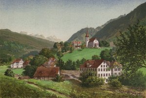 Luzern Gölü: Burglen (renkli taş) by European School
