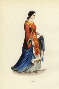 Laure (renkli gravür) by European School