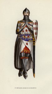 Le Chevalier Gifford De Leckhampton (renkli gravür) by European School