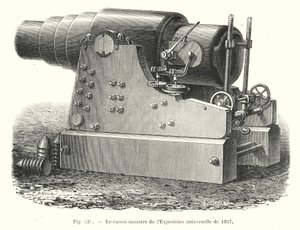 1867 Evrensel Sergisinin canavar topu (gravür) by European School