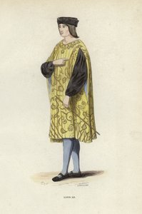 Louis XII (renkli gravür) by European School