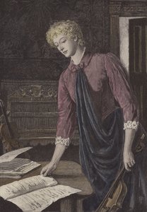 Müzik (renkli gravür) by European School