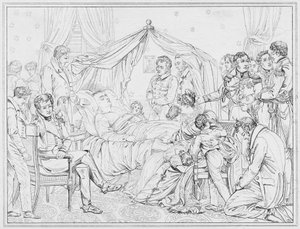 Napolyon: Mort, Ölüm (gravür) by European School
