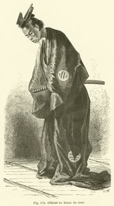 Mahkeme elbiseli memur (gravür) by European School