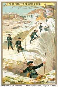 Bir buzulda (chromolitho) by European School