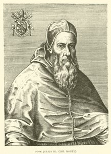 Papa Julius III, Del Monte (gravür) by European School