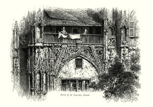 St Laurens Sundurması, Rouen (gravür) by European School