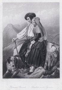 Pirene Köylüleri (gravür) by European School