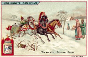 Rus troykası (chromolitho) by European School