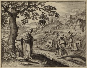 Ruth, tarlasında ot toplarken Boaz