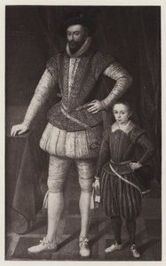 Sir Walter Raleigh ve Oğlu (taş) by European School