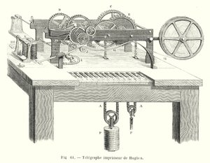 Hughes Yazıcının Telgrafı (gravür) by European School
